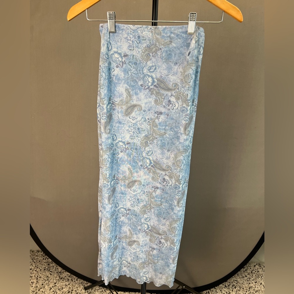See You Monday Blue Paisley Maxi Skirt